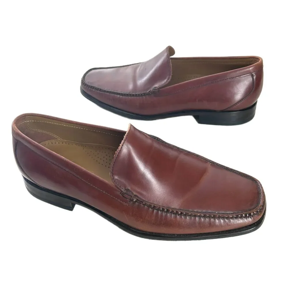 Cole Haan Shoes Mens 11 Brown Leather Loafers Minimalist Preppie Square Toe